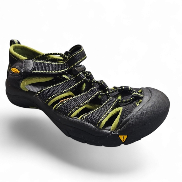 Keen‎ Newport Hybrid Sandals velcro closure black lime green little boy's size 2 - Picture 1 of 11